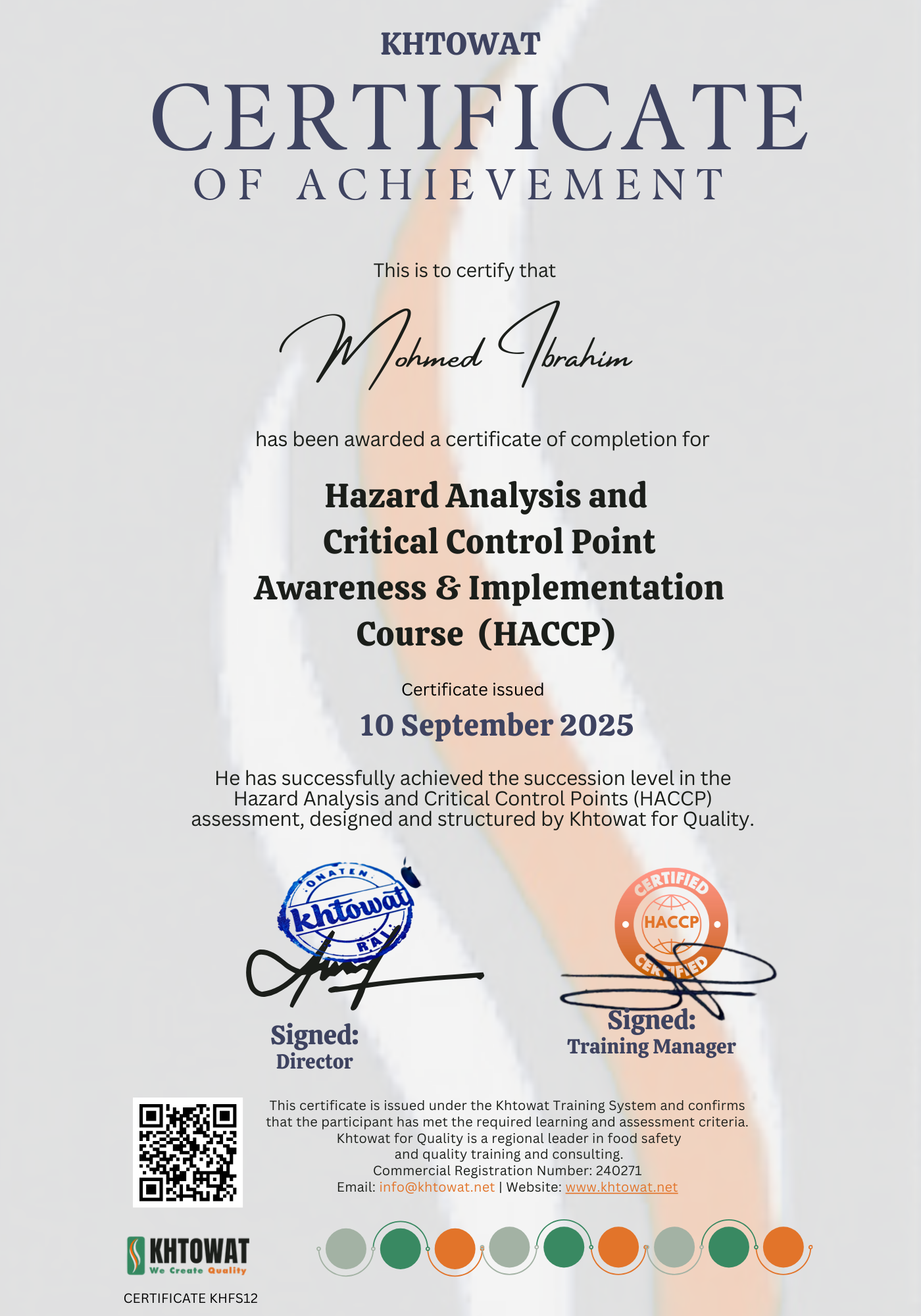 Hazzard Analysis And Critical Control point