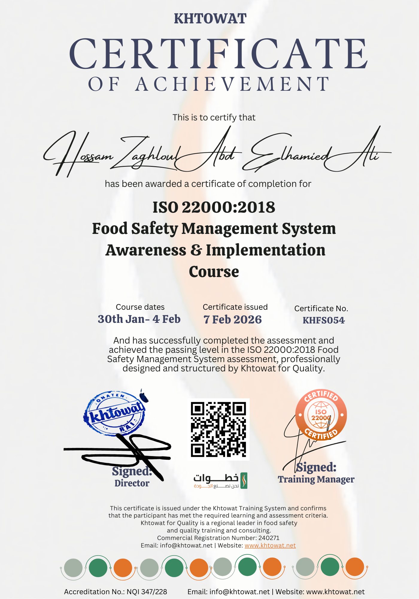 Food safety Management System ISO 22000