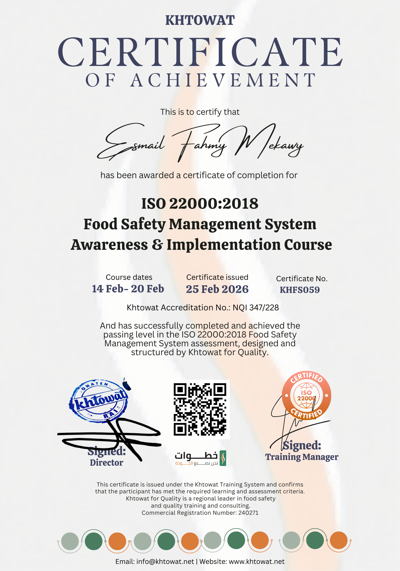 ISO 22000 Food Safety Management System