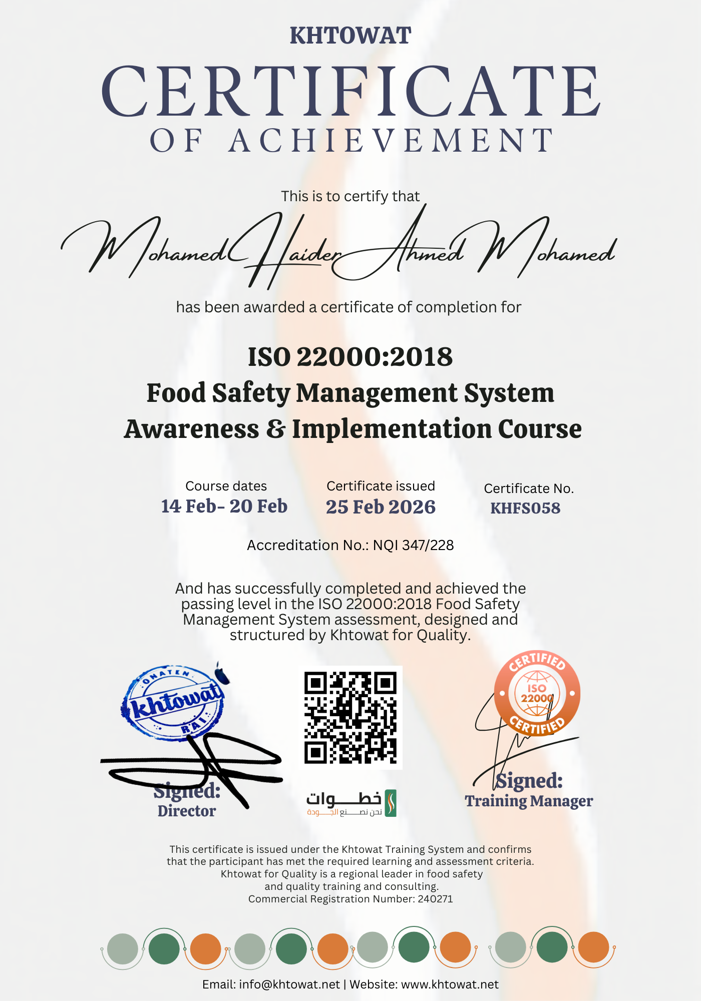 ISO 22000 Food Safety Management System