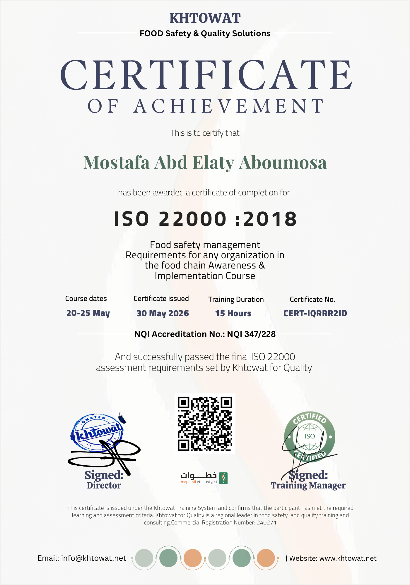 ISO 22000 Food Safety Management system