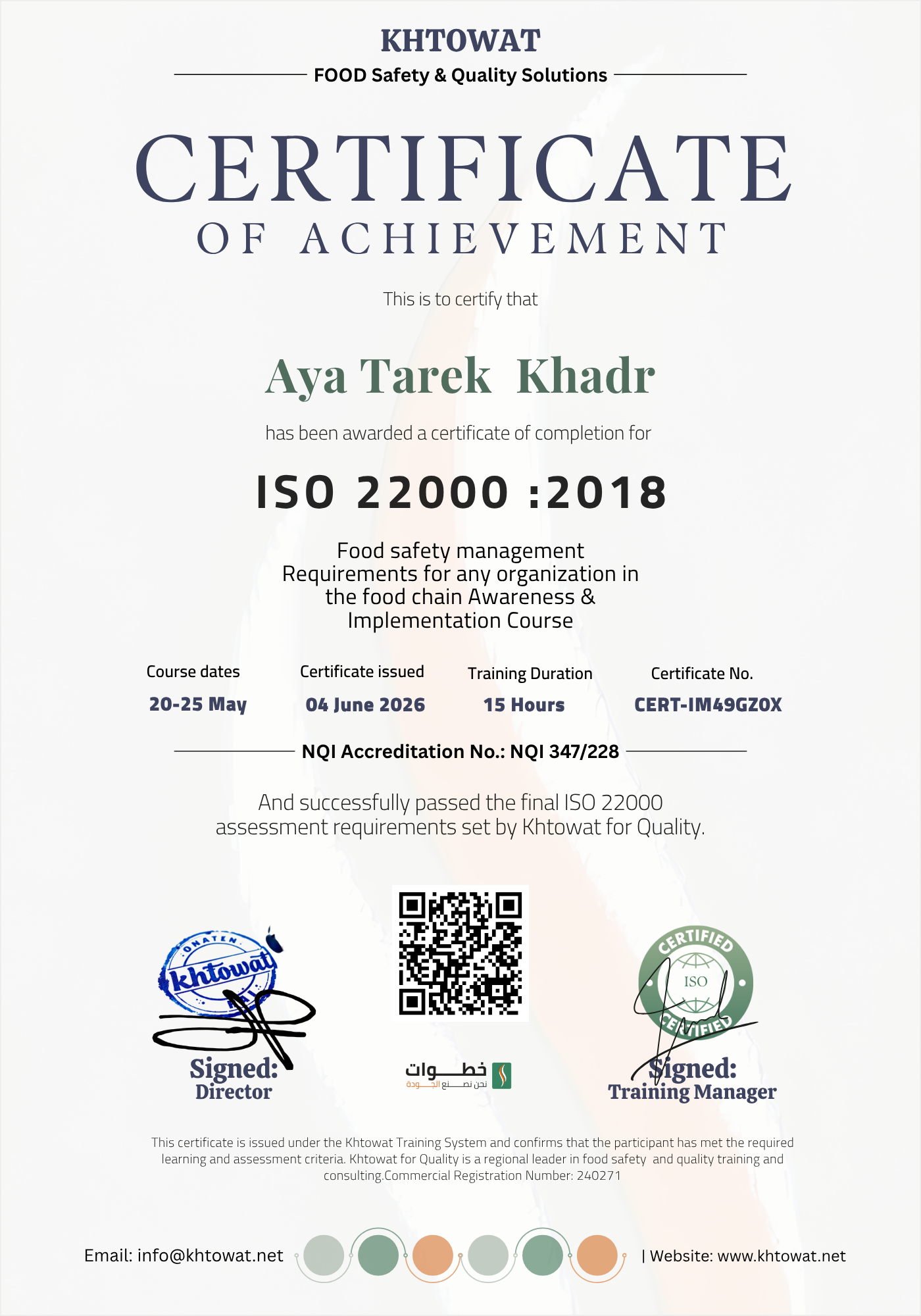 ISO 22000 Food Safety Management system