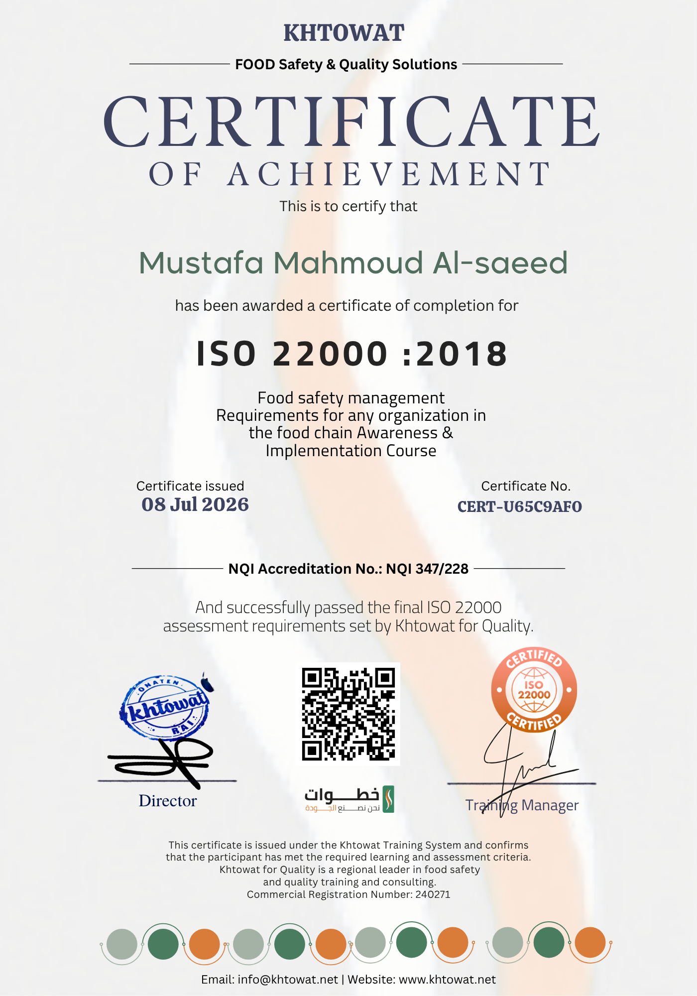 ISO 22000 Food Safety Management system