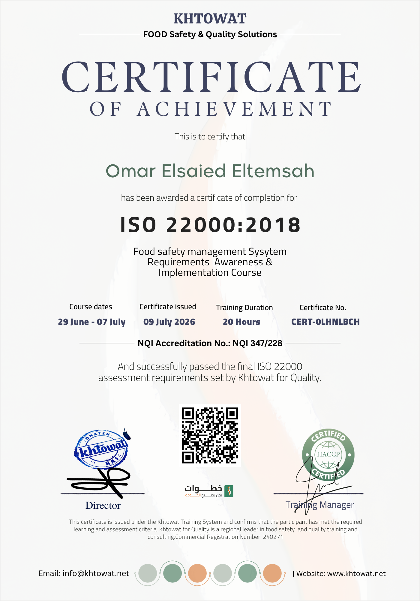 ISO 22000 Food Safety Management system